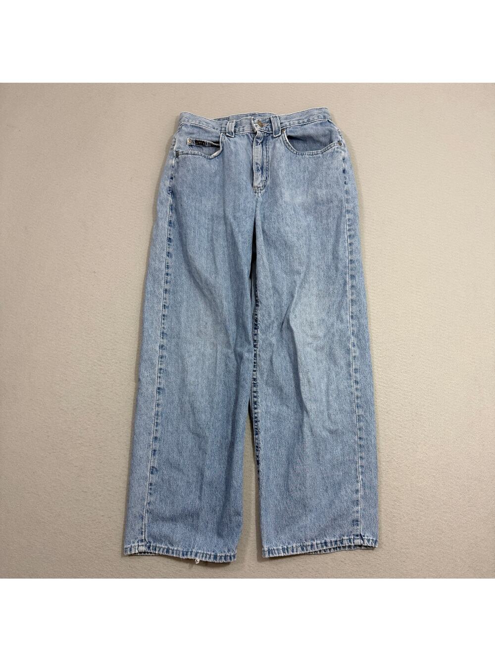 Vintage Lee Riveted Buckle Back Jeans Size 10p (Fits 28x27) Blue Denim Mom 90s